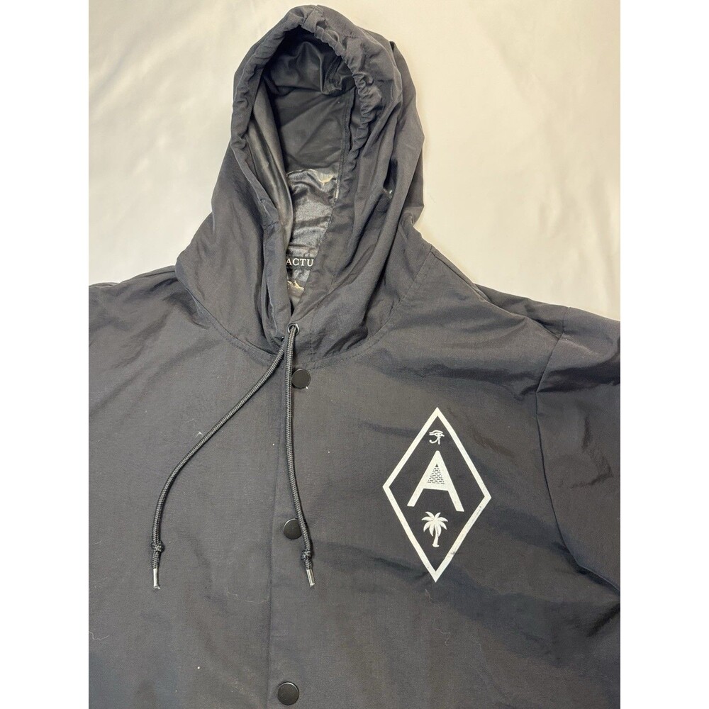 Actual Pain Button Hooded Jacket Paradise City California Men’s Medium - READ